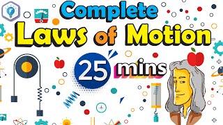 Newtons Laws of Motion ONE SHOT Revision video Physics Class 11 IMP points problems formulas [upl. by Ennairak]