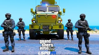 GTA 5 New SWAT Team MRAP Truck Responding To Barricaded Suspect With Hostages In LSPDFR Police Mod [upl. by Yrram]