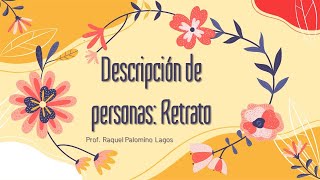 Descripción de personas Retrato [upl. by Anaitit]