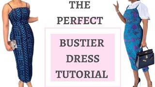 DIY SIMPLE BUSTIER DRESS TUTORIAL  BEGINNER FRIENDLY [upl. by Williams]