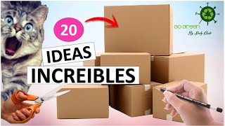 20 Manualidades FÁCILES Y RÁPIDAS con cajas de cartón RECICLAJE [upl. by Ydasahc720]