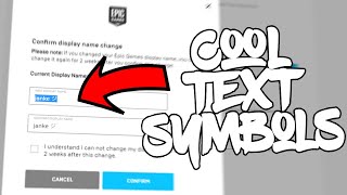 How To Get Text Symbols In Your Fortnite Name [upl. by Airamzul47]