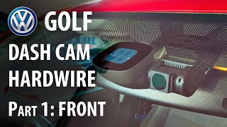 How to Hardwire install dash cam VW Golf or access fuse box A pillar amp courtesy light [upl. by Beverlee]