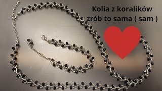 Kolia z koralików 🥰zrób to sama sam 🥰🥰 [upl. by Brewster]