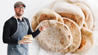 Homemade Pita Bread Recipe [upl. by Hurd683]