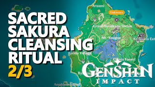 Sacred Sakura Cleansing Ritual 23 Genshin Impact Location [upl. by Anhpad]