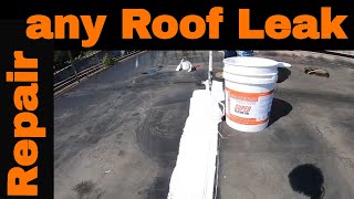 Use this Flat Roof Coating to RepairFix leaks Extend EPDM Rubber Roof Life  SUPER SILICONE SEAL [upl. by Muller]