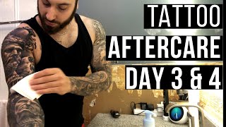 How To Treat A New Tattoo Healing ProcessAftercare DAY 3 amp 4 [upl. by Tebor213]