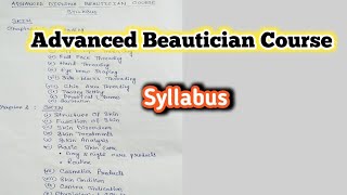 Live 12 Advance Beautician Course Syllabus Skin Part1 [upl. by Boycey]