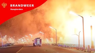 Brandweer Haaglanden  Incident Vreugdevuur Scheveningen 2019 [upl. by Allis]