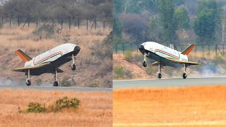 ISRO RLV LEX02  “Pushpak” landing experiment [upl. by Goldie]