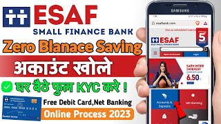 Esaf Bank Zero Balance Account Opening 2023 [upl. by Roderick180]