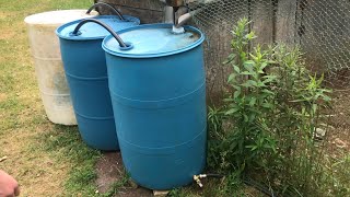 EASIEST WAY to daisy chain water barrels low cost and effective [upl. by Adnilasor376]