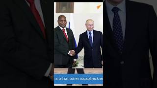 Faustin Touadéra rencontre Poutine à Moscou [upl. by Acimehs316]