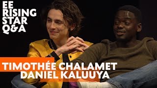 Timothée Chalamet amp Daniel Kaluuya  EE Rising Star QampA [upl. by Omari]