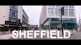 SHEFFIELD CITY CENTRE  Drive through Sheffield City Centre streets in 4K 60FPS [upl. by Jael]