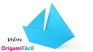 ⛵ Cómo hacer un barco velero de papel con Origami ¡Fácil [upl. by Ahsats]