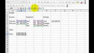 Excel Basics  How to create a budget on a spreadsheet [upl. by Lirbaj777]