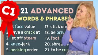 21 Advanced Phrases C1 to Build Your Vocabulary  Advanced English [upl. by Anaiuq]