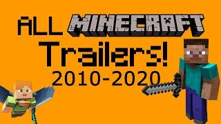 ALL OFFICIAL MINECRAFT TRAILERS 20102020 [upl. by Ury]