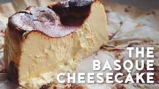 Basque Burnt Cheesecake Recipe  Creamy and gooey easy cheesecake [upl. by Helbonnas]