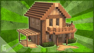 Minecraft  How to Build a WOOD House [upl. by Ynehteb]