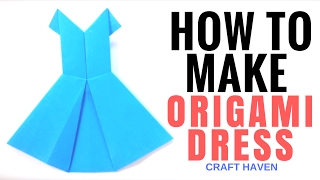 How to Make Origami Dress  Easy Tutorial for Beginners  Paper Dress [upl. by Oilegor656]