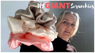 DIY GIANT Scrunchies  How to make 6 different oversized scrunchies  Didsbury Art Studio [upl. by Wendalyn]