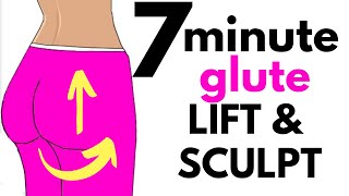 HOME WORKOUT  7 MINUTE GLUTES WORKOUT FOR WOMEN  QUARANTINE WORKOUT HOURGLASS CHALLENGE [upl. by Telimay943]