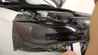 HOW TO Tint  Smoke Headlights using vinyl overlays  DIY [upl. by Ruddy461]