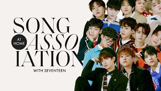 SEVENTEEN Sings Ed Sheeran Kelly Clarkson and quotLeft amp Rightquot in a Game of Song Association  ELLE [upl. by Norod]