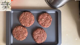 OVEN COOKED BEEF BURGER PATTIES  How To Cook Homemade BEEF BURGERS  Hamburgers In The Oven [upl. by Eissehc]