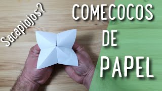 COMO HACER UN COMECOCOS SACAPIOJOS DE PAPEL [upl. by Rapsac515]