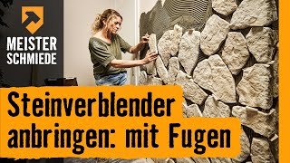 Steinverblender anbringen mit Fugen  HORNBACH Meisterschmiede [upl. by Laehcor232]