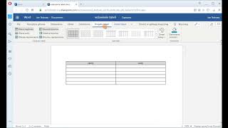 Office 365  Word  wstawianie tabeli [upl. by Jori310]