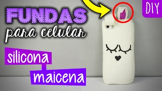 FUNDAS para celular CASERAS hechas con silicona y maicena [upl. by Assiram]