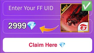 Enter Uid amp Claim 2999💎 Free In Free Fire Max  Free Fire Max Free Diamond  How To Get Free Diamond [upl. by Weissberg]