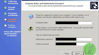 Microsoft Windows XP Install Process [upl. by Yhtomiht]