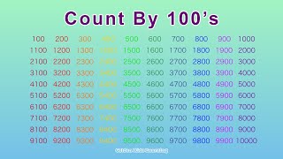 Count by 100s Song  Skip counting by 100 up to 10000 YouTube  Golden Kids Learning [upl. by Amari]