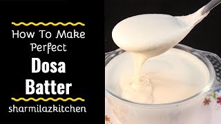 Dosa Recipe For Beginner Part 1 How To Make Perfect Dosa Batter In a Mixie For Crispy Thin Dosa [upl. by Llerreg329]