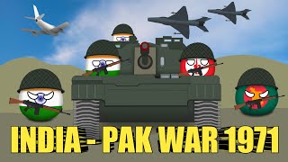 INDIA PAKISTAN 1971 WAR Countryballs [upl. by Ogeid]