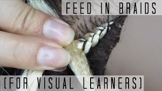 How To Do Feed In Braids  For Visual Learners [upl. by Anayet987]