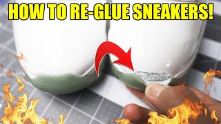 HOW TO REGLUE SNEAKERS TUTORIAL [upl. by Akcimat]