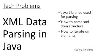 Introduction to Xml Data Parsing in Java  How to parse the data from given xml in Java [upl. by Ayidah30]