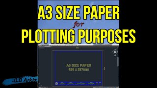 AutoCAD PLOTTING in A3 SIZE PAPER [upl. by Hux]