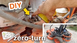 Kubota ZG Series ZeroTurn Mower  Replace Hydraulic Tank  Oil Change [upl. by Leinaj]