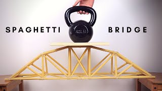 Making and Testing a Spaghetti Bridge [upl. by Hannis]