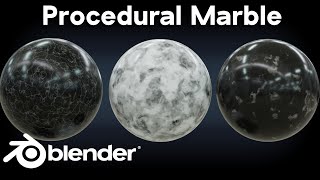 Procedural Marble Material Blender Tutorial [upl. by Kenwood698]