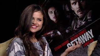 GETAWAY Interview Ethan Hawke and Selena Gomez [upl. by Nonnac363]