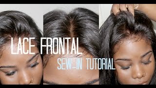 ♡ How to Sewin Your → Lace Frontal NO HAIR OUT [upl. by Silda]